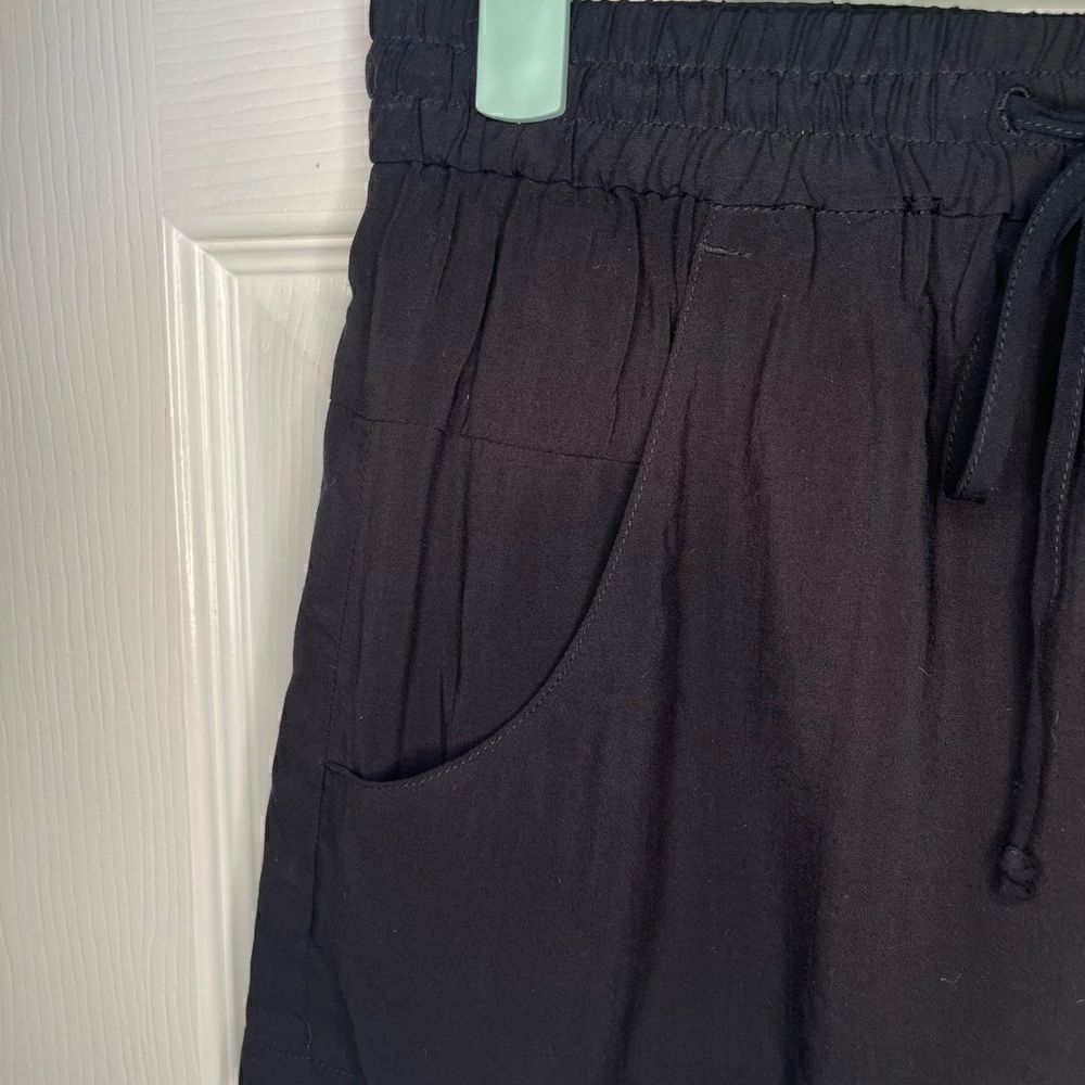 French Connection Pocket Drawstring Mini Shorts Black 0 - Picture 5 of 8